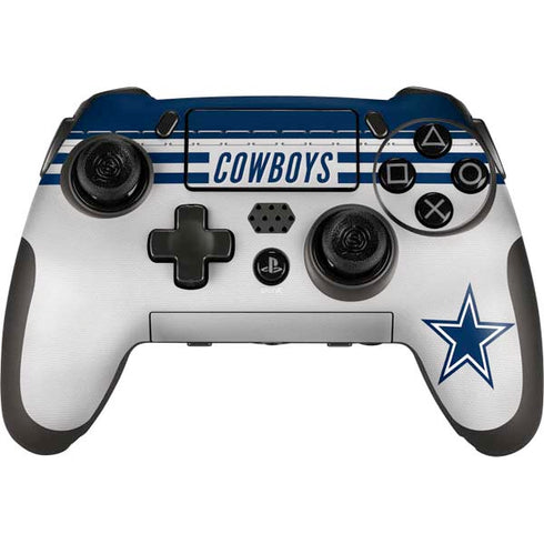 NFL Dallas Cowboys White Striped PlayStation Scuf Vantage 2 Controller Skin